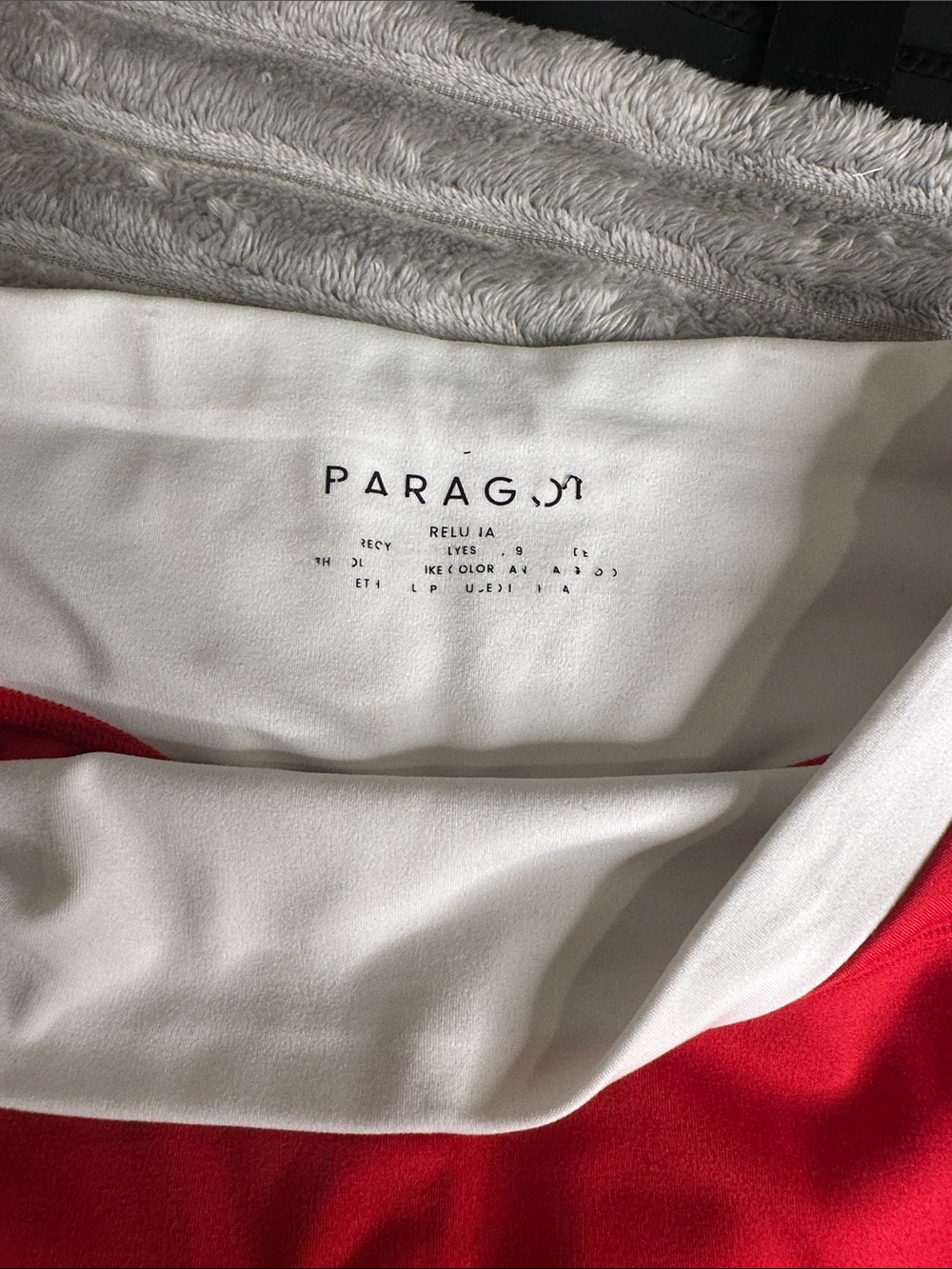 PARAGON Red Leggings with White Waistband - Picture 2 of 3